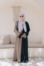 ⁦عباية color block 022⁩ - الصورة ⁦2⁩