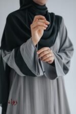 ⁦عباية كتان اكمام اورجانزا 017⁩ - الصورة ⁦3⁩