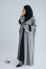 ⁦عباية كتان اكمام اورجانزا 017⁩ - الصورة ⁦4⁩