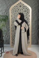 ⁦عباية كتان أكمام أورجانزا 016⁩ - الصورة ⁦2⁩